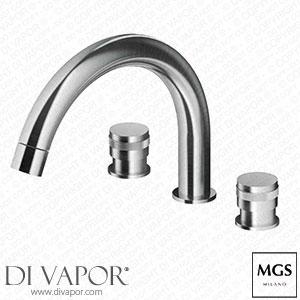 MGS 3-Piece Bath Filler Curved Spout 0512ER238C Spare Parts