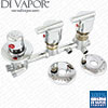 4 Way Diverter Tap Set w/ Thermostatic Valve (Profile)