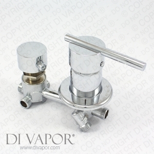 Shower Pressure Balanced Faucet Tap With 3 Way Diverter Valve - Lever Mixer Tapset