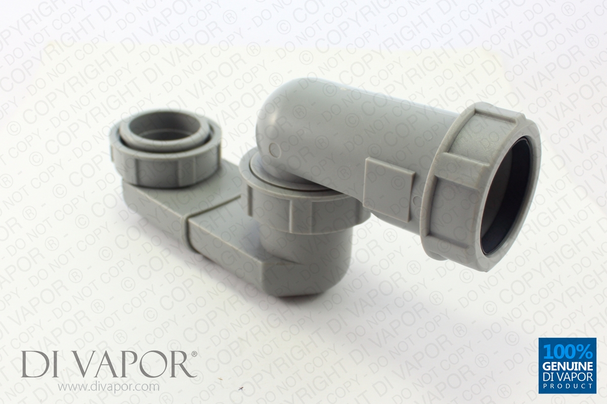 40mm Low Profile Shower Waste Pipe with Inline Anti Smell Trap Drain S