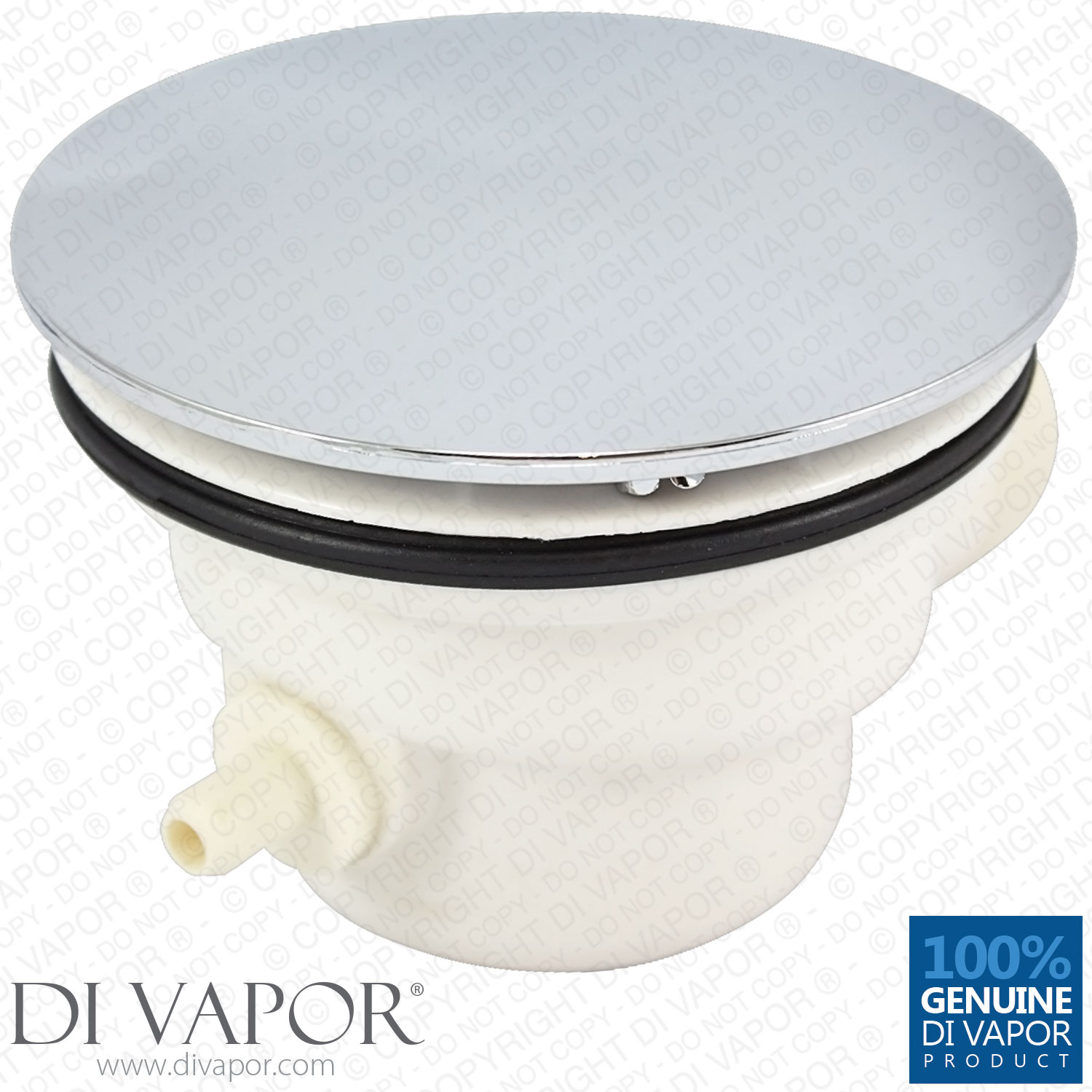 R Di Vapor Plastic Shower Waste Drain Trap with Chrome Cover with Steam Pipe 