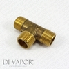 Brass T-Piece Connector (Front)