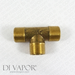 Brass Tee Piece - Shower Connector (T Junction)