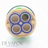 4 Way Shower Flow Diverter Valve Cartridge - Tap Central Core - O Ring Push Fit