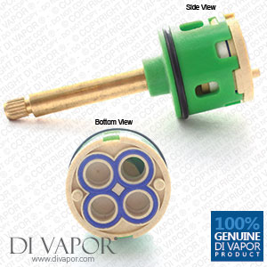 92mm 4-Way Shower Flow Diverter Valve Cartridge - (54mm Brass Spindle) Tap Central Core - O Ring Push Fit