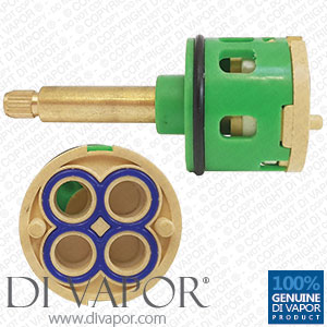 4 Way Shower Flow Diverter Valve Cartridge - (41mm Brass Spindle / 35mm Diameter)