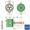 86mm 3-Way Diverter Cartridge 33mm Barrel Diameter with 47mm Spindle