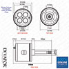 101mm 4-Way Diverter Cartridge 35mm Barrel Diameter with 64mm Splindle