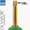 95mm 3-Way Diverter Cartridge 33mm Barrel Diameter with 60mm Spindle - 24 Splines