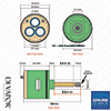 95mm 3-Way Diverter Cartridge 33mm Barrel Diameter with 60mm Spindle - 24 Splines