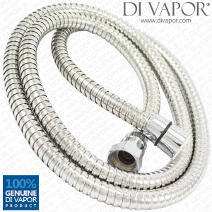 1.8 Metre Stainless Steel Shower Hose Replacement - Long Length Standard connectors
