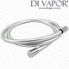 Di Vapor 1.5m Smooth Silver/Grey PVC Flexible Shower Hose - Universal Fitting Strong Material