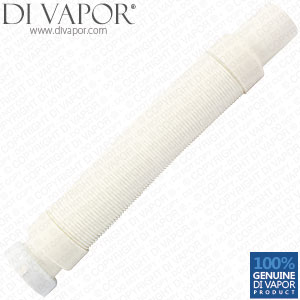Screw Fit Universal Extendable Flexible Concertina Shower Waste Drain Flush Pipe Hose - 100cm