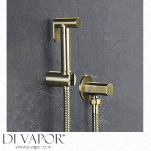 Lopus Bidet Spray Set Brushed Gold Square Bidet Bathroom Hand Shower Bidet Toilet Sprayer Hygienic Shower Bidet Tap Wall Mounted Bidet Tap Set C Spare Parts