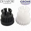 Grohe 08943000 Atrio Snap Insert Spline Adapter (White & Grey)