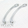 Curved Door Handle for Shower Enclosure 14.5cm Hole to Hole