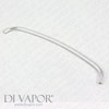 Curved Stainless Steel Shower Shelving Rail Bar - 23cm