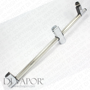 Chrome Plated Plastic Aluminium Shower Slide Rail Riser - 475mm Sliding Bar