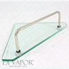Glass Corner Storage Shelf for Shower Enclosure - 22cm x 22cm