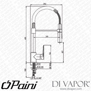 Paini 09CR555 Nove Kitchen Tap Spare Parts