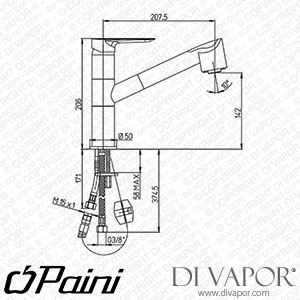Paini 09CR568 Nove Kitchen Tap Spare Parts
