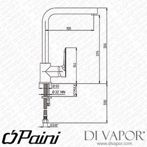 Paini 09CR5721 Nove Kitchen Tap Spare Parts