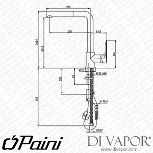 Paini 09CR591/90 Nove Kitchen Tap Spare Parts