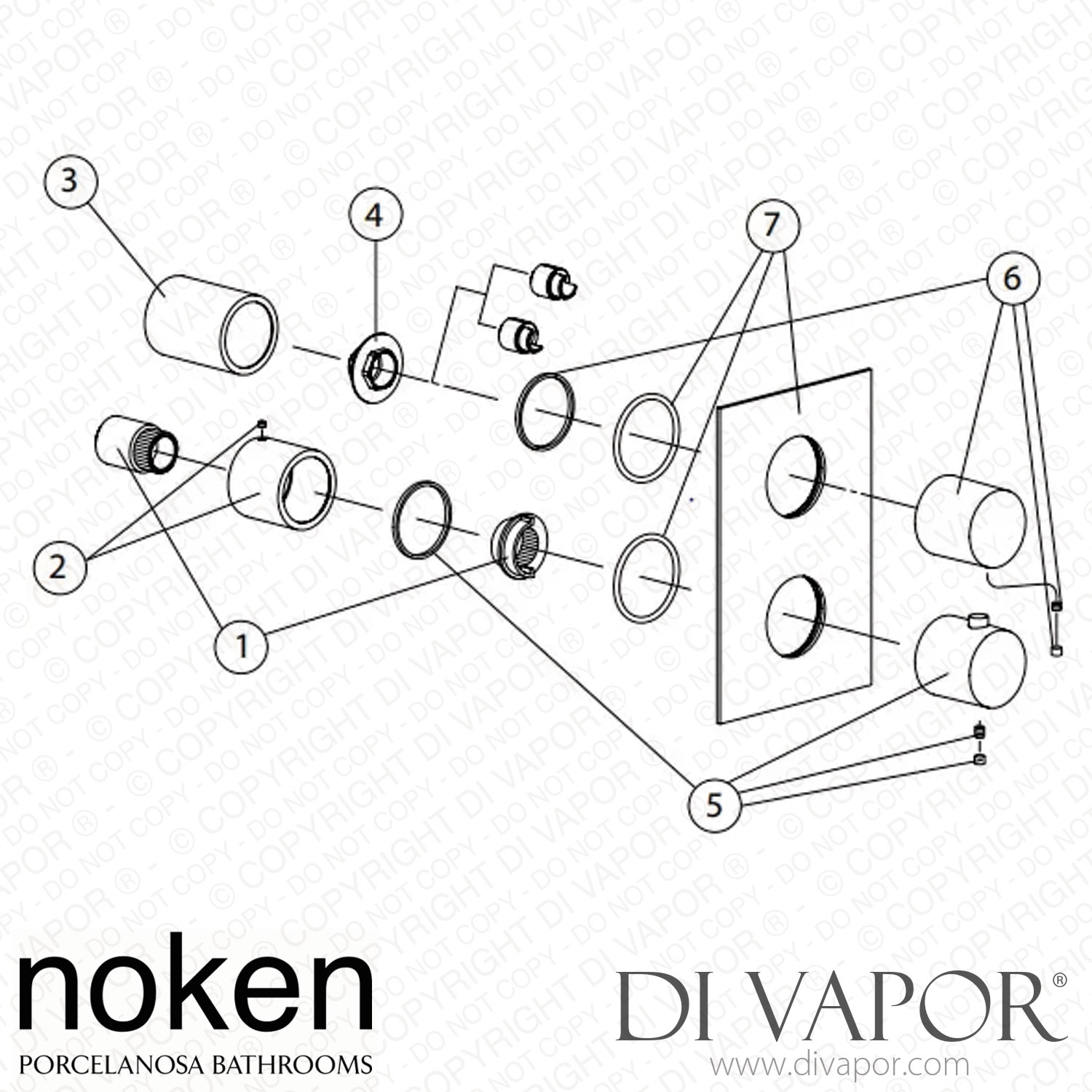 Noken Thermostatic Smart Box External Component (100124174) Spare Parts