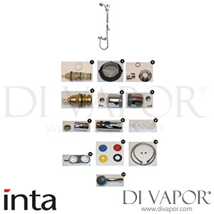 Inta 10014CP Ion Thermostatic Bar Shower CW Flexible Slide Rail Spare Parts