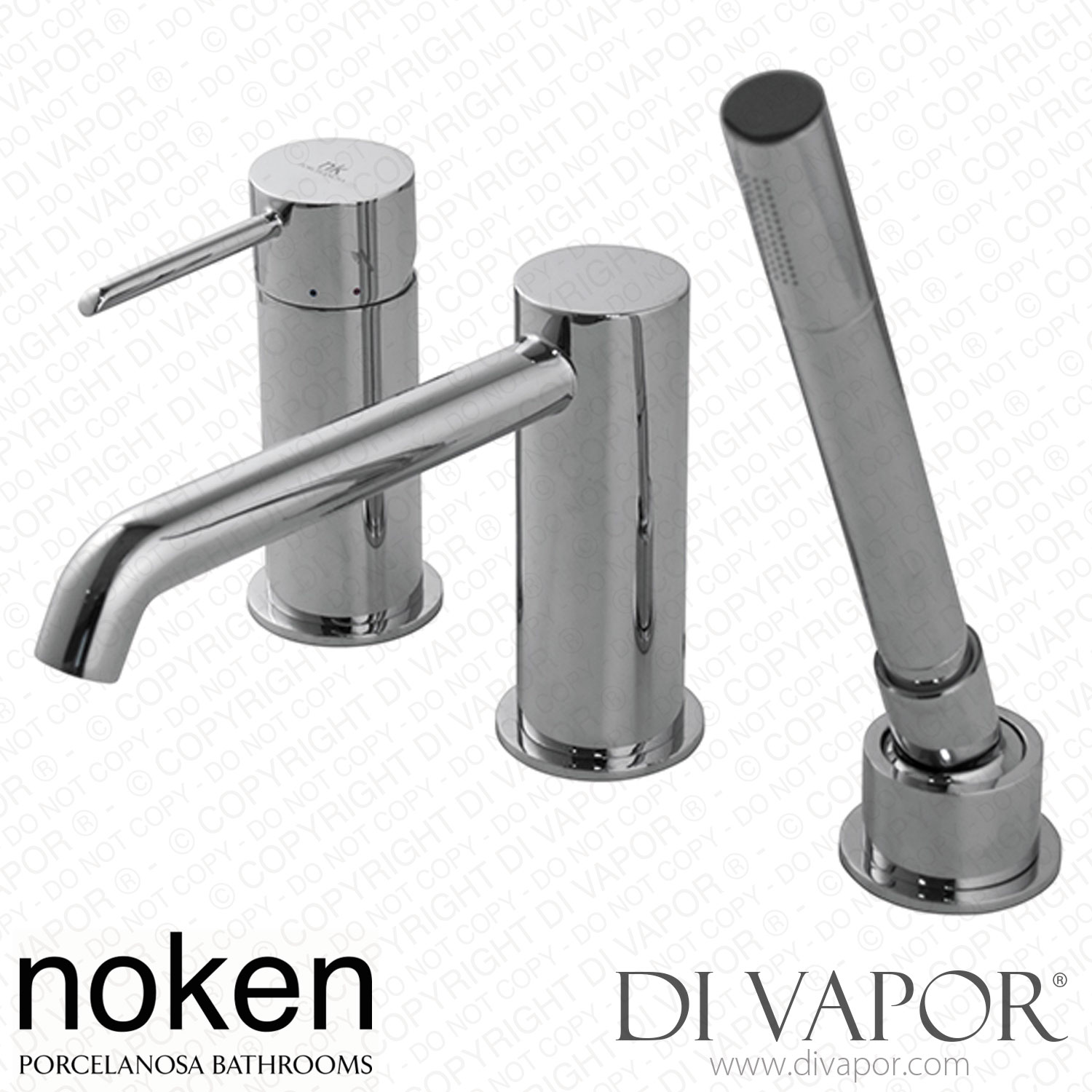 Noken 100210605 External Part 3Piece Bathtub Installation Battery