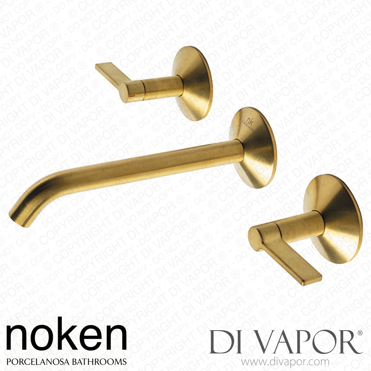 Noken 100299403 3 Hole Wall Mounted Basin Mixer Spare Parts 