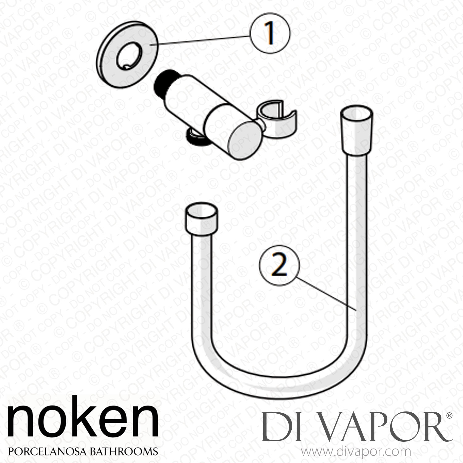 Noken Single Lever for Sanitary Shower with One Water Inlet 