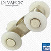18mm Four Wheeled Hanging Shower Roller