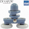 Swivel Butterfly Shower Door Rollers | 22mm/23mm/25mm Wheel