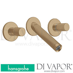 Hansgrohe 10313140 AXOR Starck 3-Hole Basin Mixer for Concealed Installation Wall-Mounted with Spout 125 Mm >07/17 Spare Parts
