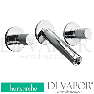 Hansgrohe 10313810 AXOR Starck 3-Hole Basin Mixer for Concealed Installation Wall-Mounted with Spout 125 Mm 07/01 - 07/07 Spare Parts