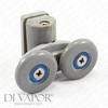 Double Wheel Door Roller (No Spring)