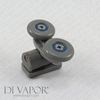 2 Wheel Door Roller (Spring) Top View