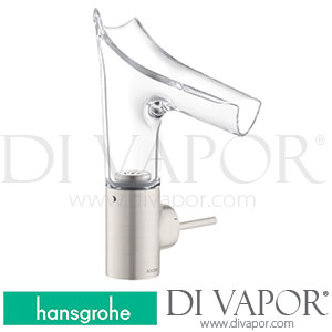 Hansgrohe 12112800 AXOR Starck V Single Lever Basin Mixer 140 with Glass Spout and Waste Set >11/16 Spare Parts