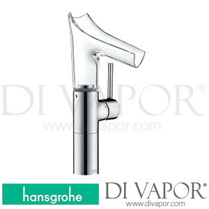 Hansgrohe 12117000 AXOR Starck V Single Lever Basin Mixer 220 with Glass Spout and Lever Handle for Wash Bowls with Waste Set >07/16 Spare Parts