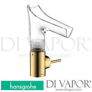 Hansgrohe 12122990 AXOR Starck V Single Lever Basin Mixer 140 with Glass Spout and Waste Set - Diamond Cut >07/16 Spare Parts