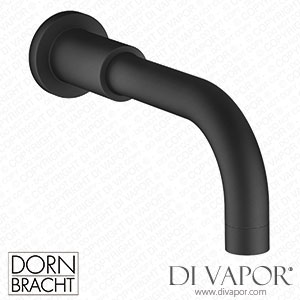 Dornbracht Tara Bath Spout for Wall Mounting - Matte Black 13 801 892-33 Spare Parts