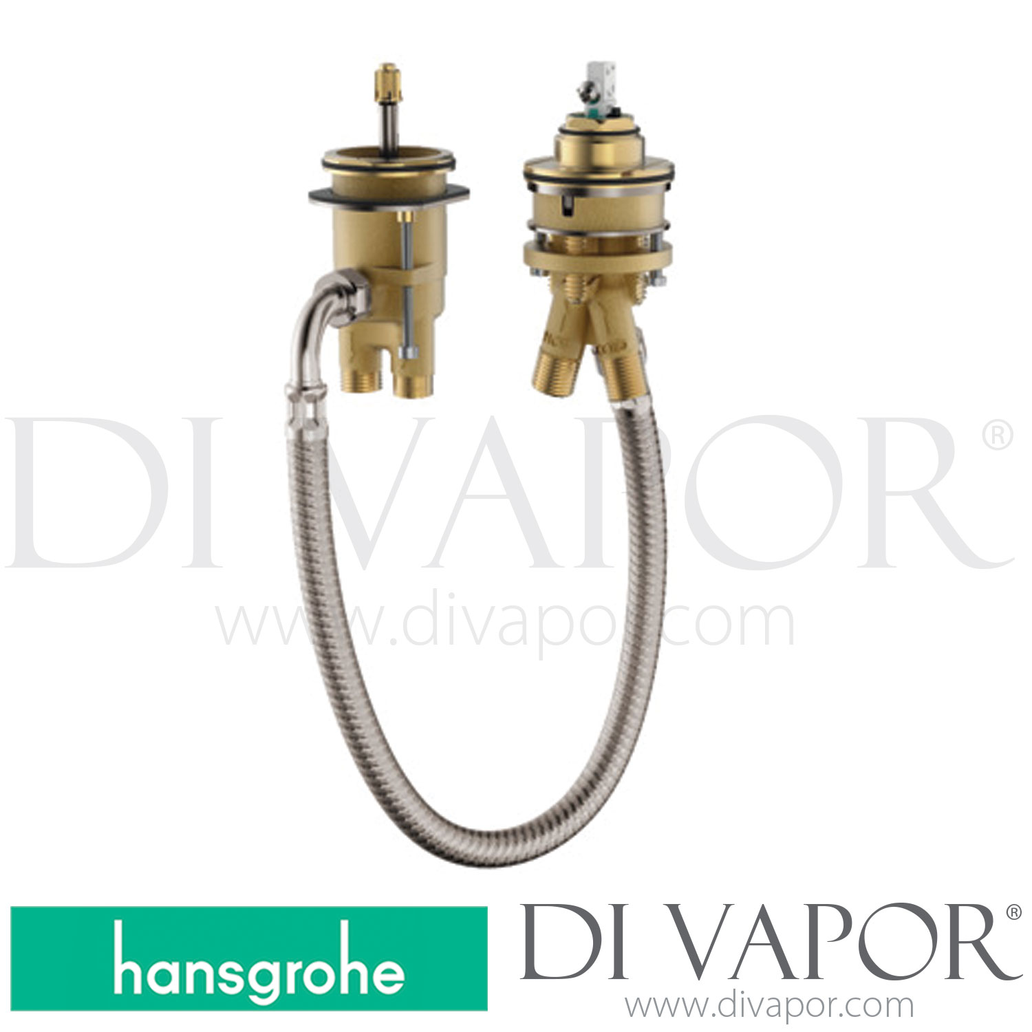 Hansgrohe Zesis S 2-Hole Rim Mounted Bath Mixer With Diverter Valve & Vernis Blend Hand Shower Vario | Bathroom Supplies Online - View #2