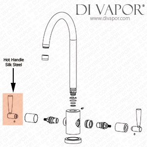 Franke 133.0088.968 Olympus Hot Handle (Silksteel Finish)