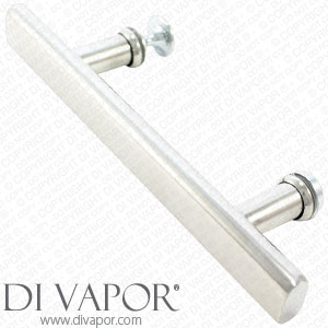 140mm Shower Door Handle | 14cm Hole to Hole | Stainless Steel