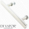 140mm Shower Door Handle | 14cm Hole to Hole | Stainless Steel