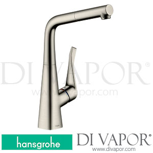 Hansgrohe 14821800 Metris M71 Single Lever Kitchen Mixer 320, Pull-Out Spout, 1Jet Spare Parts 07/13 - 01/15