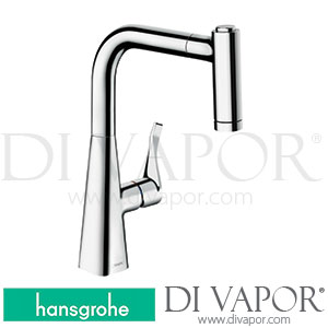 Hansgrohe 14834000 Metris M71 Single Lever Kitchen Mixer 220, Pull-Out Spray, 2Jet Spare Parts 01/17 - 04/19