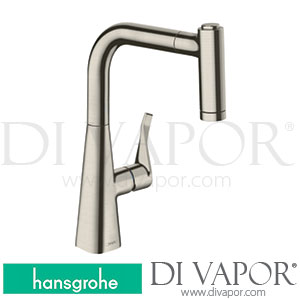 Hansgrohe 14834800 Metris M71 Single Lever Kitchen Mixer 220, Pull-Out Spray, 2Jet Spare Parts 01/17 - 04/19