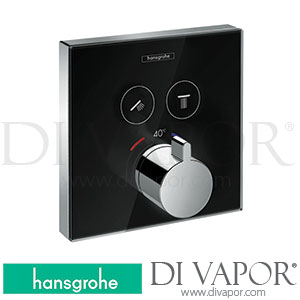 Hansgrohe 15738600 ShowerSelect Glass Thermostat for Concealed Installation for 2 Functions 07/15 - 06/22 Spare Parts